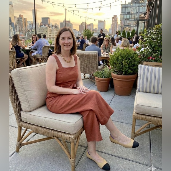 Rothy's Beige and Black Flats with Blue Trim Sz 9.5 - Picture 8 of 8